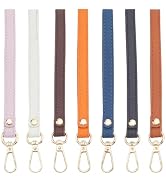 CALFOVERA 7 Colors PU Leather Wrist Strap for Wallet 7.6 x 0.5 Inch Short Wristlet Keychains Leat...