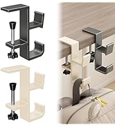 Sereficy 2 Pack Desk Hook for Bag, Under Desk Handbag Hanger Purse Hook for Table, Aluminum Backp...