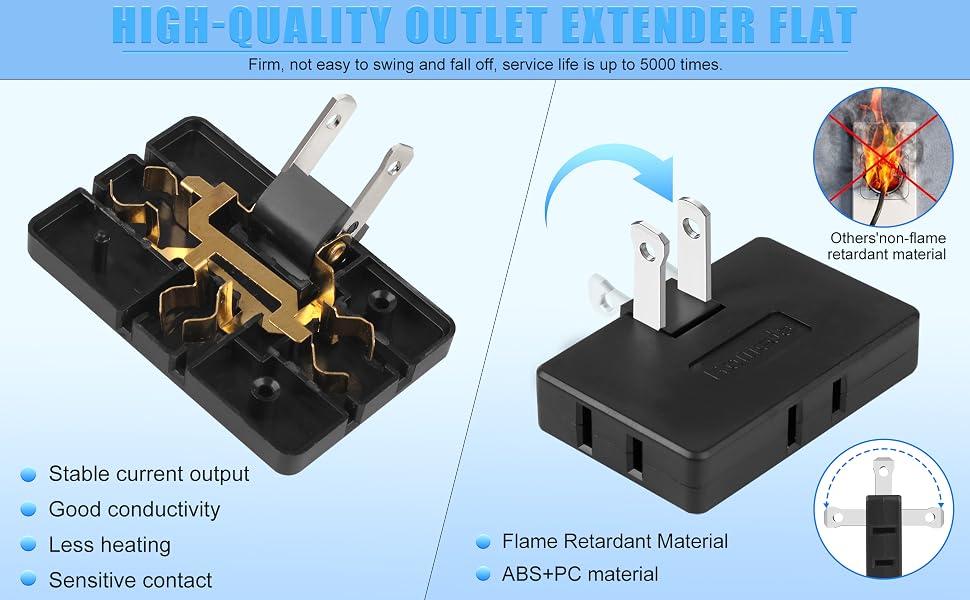 flat plug adapter flat wall plug flat outlet extender lat outlet adapter flat wall outlet side plug