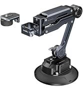 SMALLRIG Mini Electronic Shock Absorber Arm, 5-inch Vacuum Suction Cup, 2000mAh Battery, Double S...