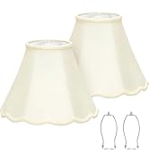 Medium Lamp Shades Set of 2, Cream Lamp Shade for Floor Lamps Table Lamps, 6.1"Top x 13"Bottom x ...