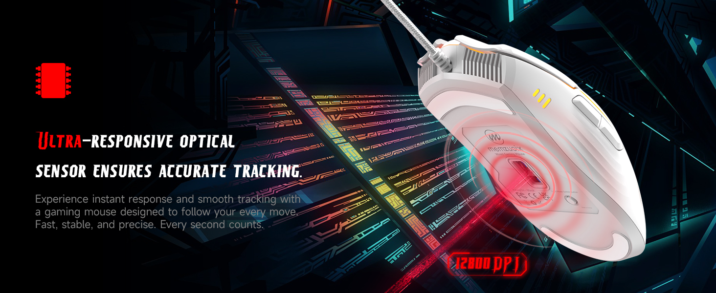 gaming mouse rainbow lights wired