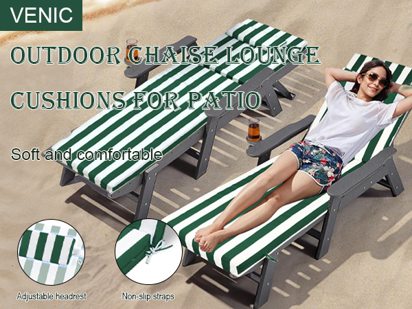 Outdoor Chaise Lounge Cushion