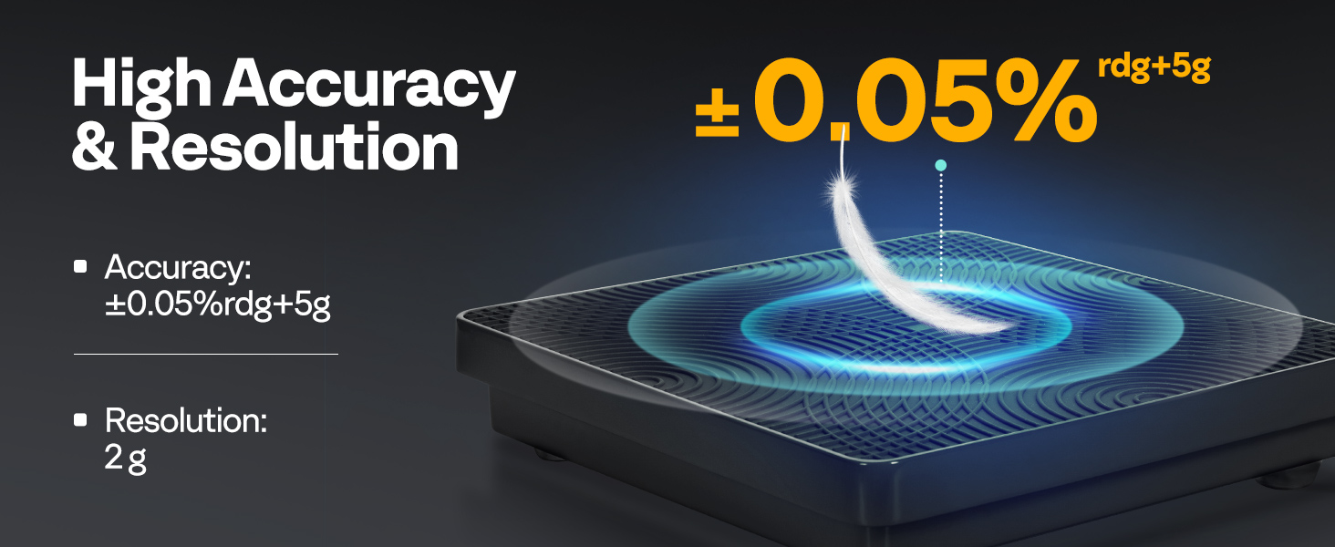 ac scale with 2 g resolution, high accuracy for better results