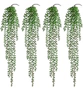 Waipfaru 4Pcs Artificial Hanging Plants, Fake Vines Fake Hanging Plants for Outdoors UV Resistant...