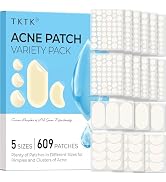 TKTK 609 Count Pimple Patches for Face, Hydrocolloid Acne Cover Patch Bulk | Pimple Stickers for ...