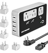 KEY POWER 2000W Voltage Converter US to Europe, 220V to 110V Converter for European Travel for Ha...