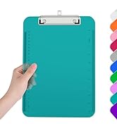 Piasoenc Plastic Clipboards, Translucent Clip Board with Low Profile, Purple Clipboard with Ruler...