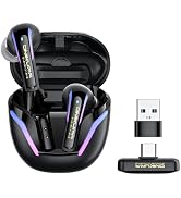 20ms Ultra-Low Latency 2.4G Wireless Gaming Earbuds with ENC Mic - 2.4GHz/Bluetooth Dual-Mode for...