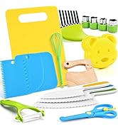 17PCS Kids Cooking sets Real Cooking Montessori Kitchen Tools for Toddlers Kids Safe Knives for 2...