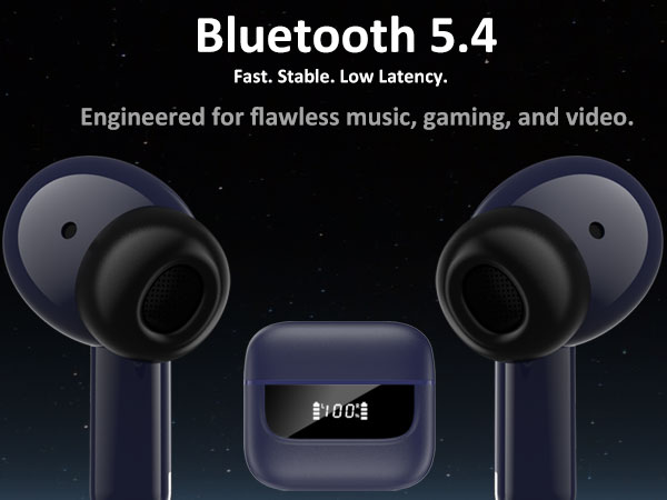 in Ear Buds Deep Bass HiFi Stereo Sound, Big Dual LED Display 48H