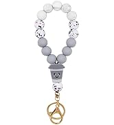 BIHRTC Silicone Bead Keychain Bracelet Wristlet Keychain Key Ring Bracelet Bangle Chain for Women...