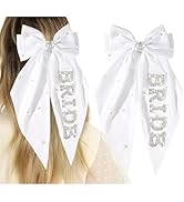 BAHABY Bride White Hair Bow Bachelorette Party Decorations Bridal Shower Supplies Wedding Gifts f...