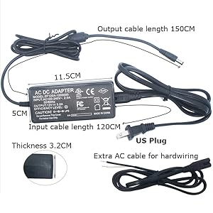 Litever under cabinet LED lighting Kit--12VDC 3A power adapter