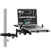 WALI Laptop Pole Mount, Adjustable Laptop Arm Holder Fits 10"-15.6" Laptops, 2-in-1 Full Motion M...