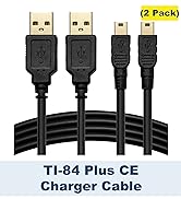 FunTurbo TI-84 Plus CE Charger Cable, TI 84 Graphing Calculator Charging Cord for Texas Instrumen...