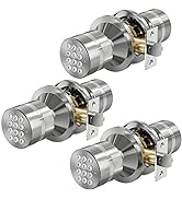 Signstek Keyless Digital Electronic Entry Security Safety Door Lock Locker (Satin Nickel 3 Pack)