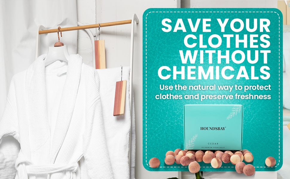 Save your clothes without chemicals. Natural cedar protects clothes and preserves freshness