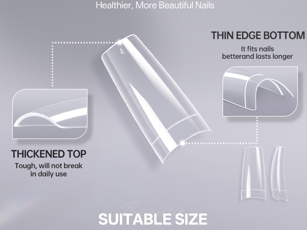 krofaue Clear Nail Tips
