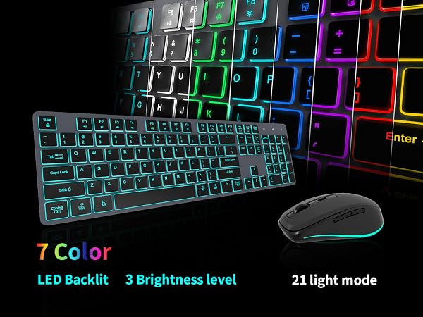 7 color backlit