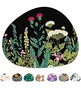 Niniubye Mouse Pad, Premium-Textured Oval Computer Pad, 8.7" x 7.1" Thick 3 mm Anti-Slip Waterpro...