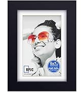5x7 inch Picture Frame Made of Solid Wood and High Definition Glass Display Pictures 4x6 with Mat...
