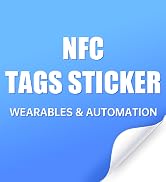 NFC Tags, Programmable RFID Stickers Tag215, Round Waterproof Flexible Fpc NFC Labels for Phones,...