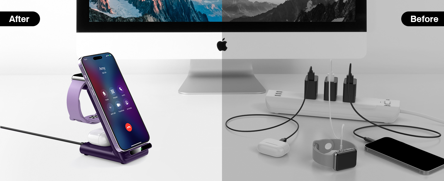 watch and phone charging stand
