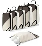 LUGGEX Compression Packing Cubes for Travel, POX01 Luggage Organizers Bags, Suitcase Organizer wi...