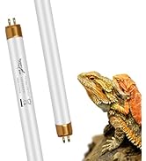 Hygger zoo T5 UVB Reptile Light HO UVB Lighting Bulb 2 Pack, 10.0 8W UVB Light for Reptiles UVA U...