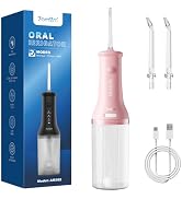 7AM2M Water Dental Flosser for Teeth, Portable Cordless Rechargeable Water Flosser with 3 Modes &...