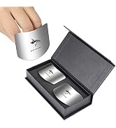 MAD SHARK Chef Finger Guards for Cutting with Gift Box, 2pcs Premium 304 Stainless Steel Finger P...