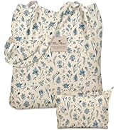 Miss Adola Aesthetic 2 Pack Corduroy Tote Bag - with Makeup Pouch Bag for Women Reusable Grocery ...