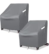 STARTWO Patio Outdoor Chair Covers 2 Pack, Outdoor Furniture Covers Waterproof adapter for Lawn L...