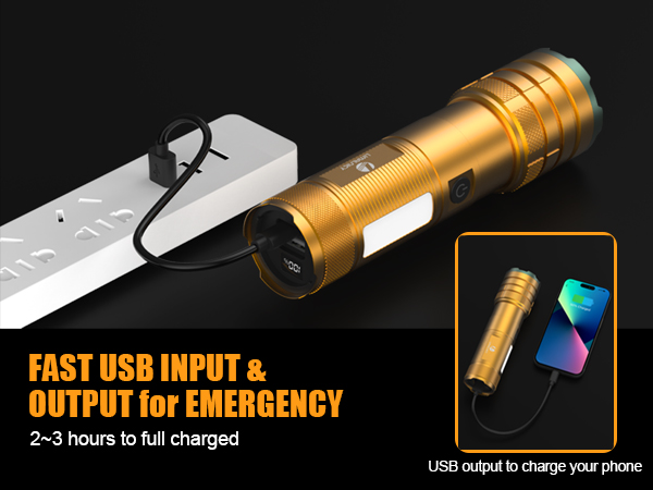 RECHARGEABLE FLASHLIGHTS HIGH LUMENS