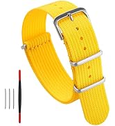 TACTICAL FROG Nylon Watch Band 18mm 20mm 22mm, One-Piece Waterproof Military Watch Straps Replace...