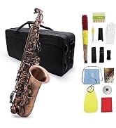 Btuty High Grade Antique Finish Bend Eb E-flat Alto Saxophone Sax Abalone Shell Key Carve Pattern...