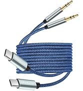 QimKero USB C to 3.5mm Audio Aux Jack Cable (4.3ft, 2-Pack) - USB C to 3.5mm Headphone Car Stereo...