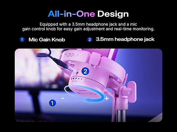 usb gaming microphone maono dgm20s