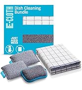 E-Cloth 5 Piece Dish Non-Scratch Cleaning Bundle, Premium Microfiber Kitchen Towel and Cleaning S...