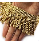 HedongHexi Curtain Fringes Bullion Fringe Trim 5/10 Yard x 2.5 Inches Fabric Trims Sewing DIY Dec...