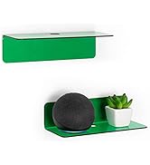 OAPRIRE Wall Mount Shelves Set of 2 for Bedroom, Bathroom, Kids Room & More - Drill Free Acrylic ...