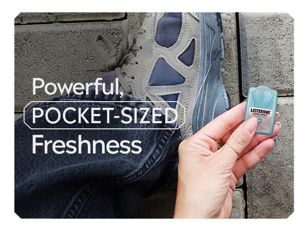 pocket sized freshness, pocket sized clean, travel mouthwash
