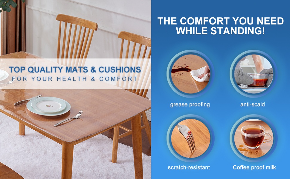 pvc clear table protector cover mat plastic tablecloths round Circle Oblong rectangle shape vinyl