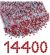 Beadsland Hotfix Rhinestones Bulk, 14400pcs Red Hot Fix Rhinestones for Crafts Clothes DIY Decora...