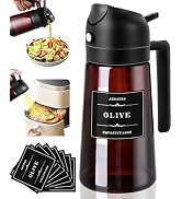 Arsatbs Upgrade 2 In 1 Oil Dispenser and Oil Sprayer for Cooking Glass Oil Dispenser for Kitchen ...