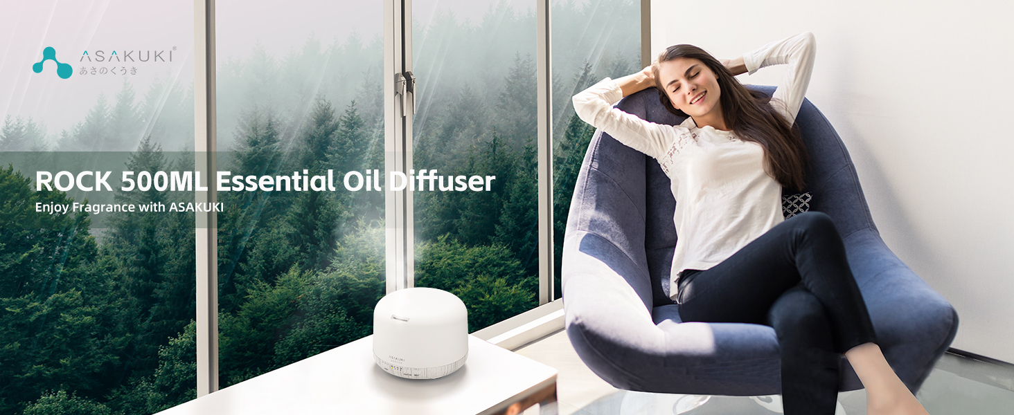 enjoy aromatherapy with asakuki oil diffuser