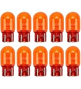 Hugwits 10 PCS T20 Halogen Bulbs, 12V W21/5W 7443 Dual Filament, Ultra-Bright Brake Light, Turn S...