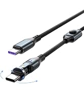 YFMaiQi USB C to USB C Cable with Power Switch, 240W PD Fast Charging Cable | 540° Rotating USB-C...