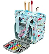 Coopay Knitting Bag Yarn Storage Organizer, Portable Knitting Tote Basket Yarn Bags for Crochet H...